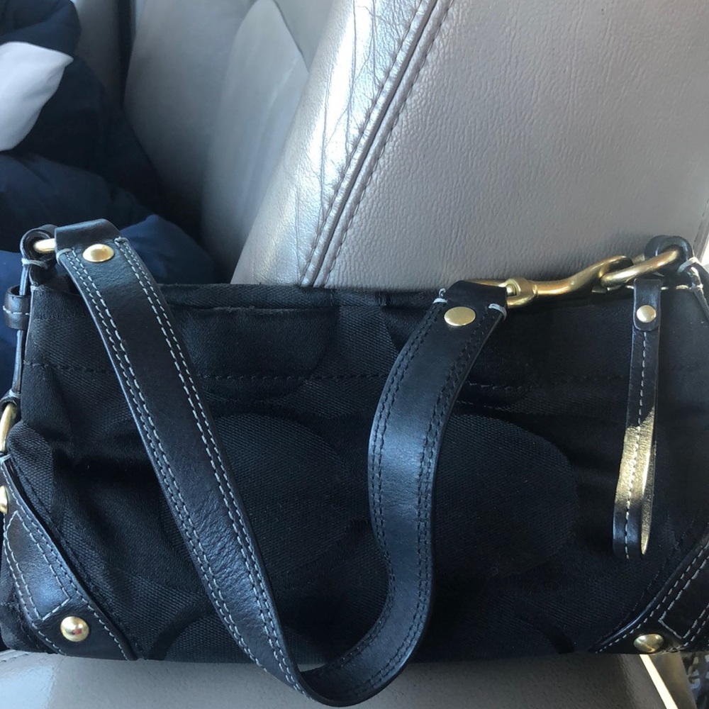 Small black coach purse
